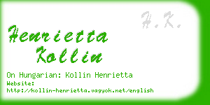 henrietta kollin business card